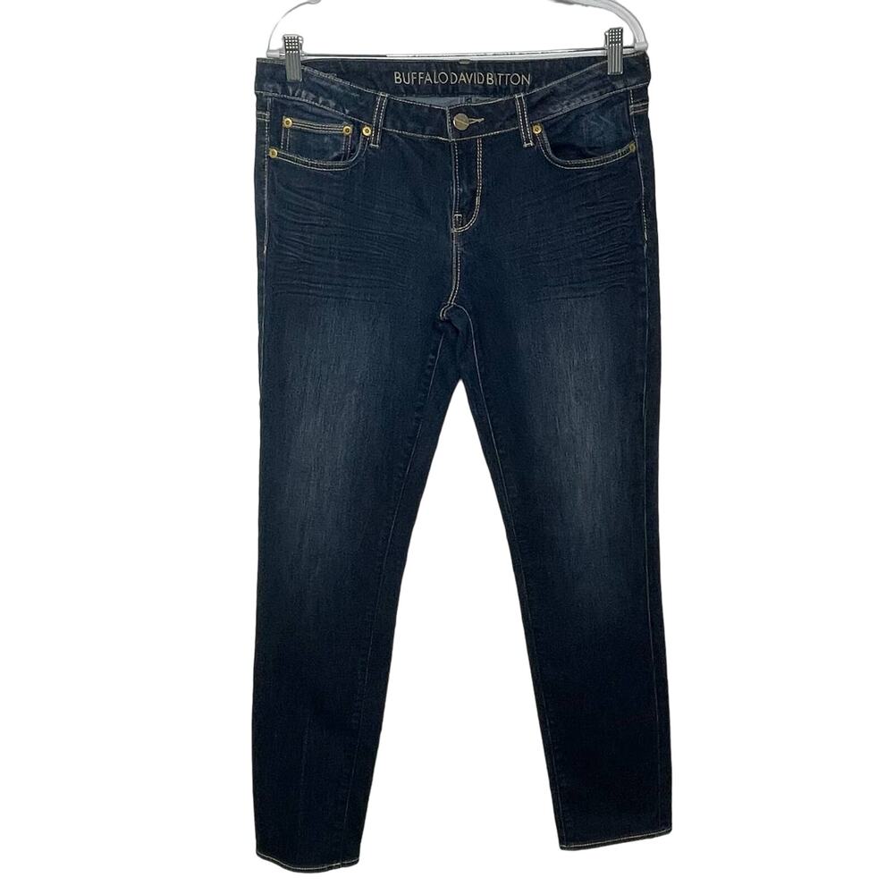Buffalo David Bitton Jeans Fellow Skinny Stretch Mid Rise Denim Dark Wash 31